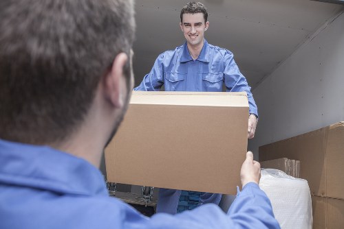 Boxes and moving supplies prepared for a home or office move in Finsbury Park