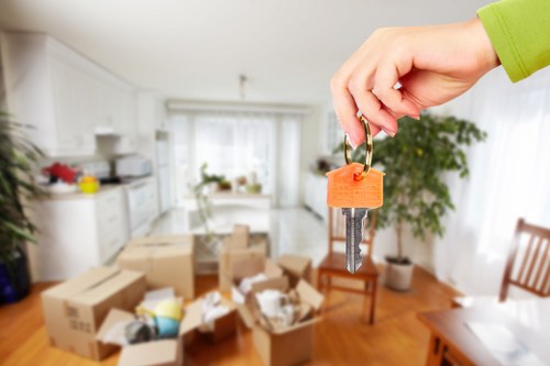 Removal team preparing a home move in Finsbury Park