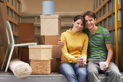 Packed moving boxes ready for a Finsbury Park relocation